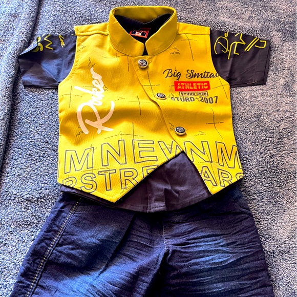 Blue & Green 3 piece suit - Picture 1 of 3